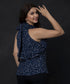 Printed Frilled Halter Neck Top
